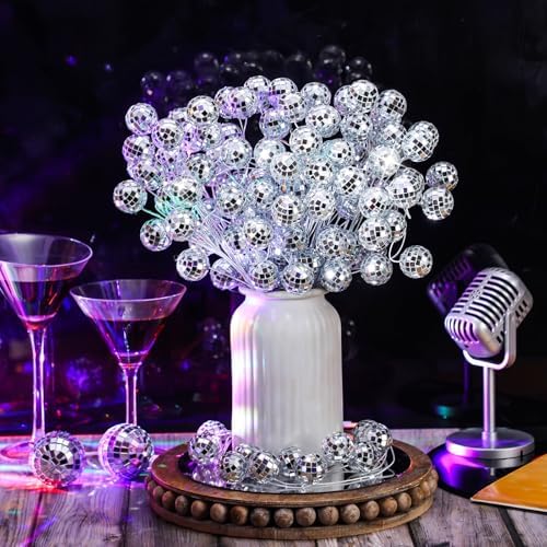 Knitgrip 20 Pcs Silver Glitter Disco Stems
