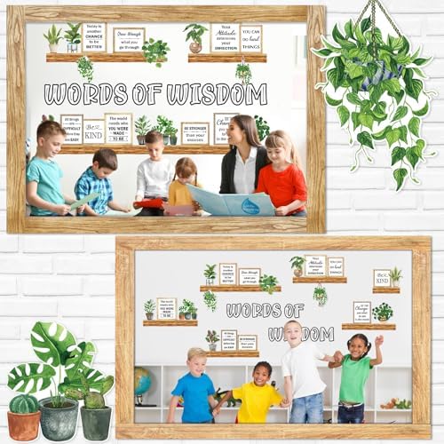 Qilery Bookshelf Bulletin Board Set for Classroom Decor