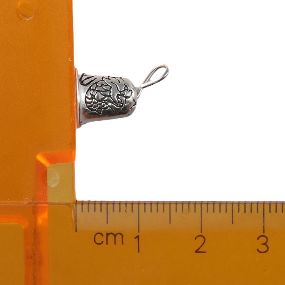 30Pcs Mini Antique Silver Jingle Bells Charms for DIY Jewelry