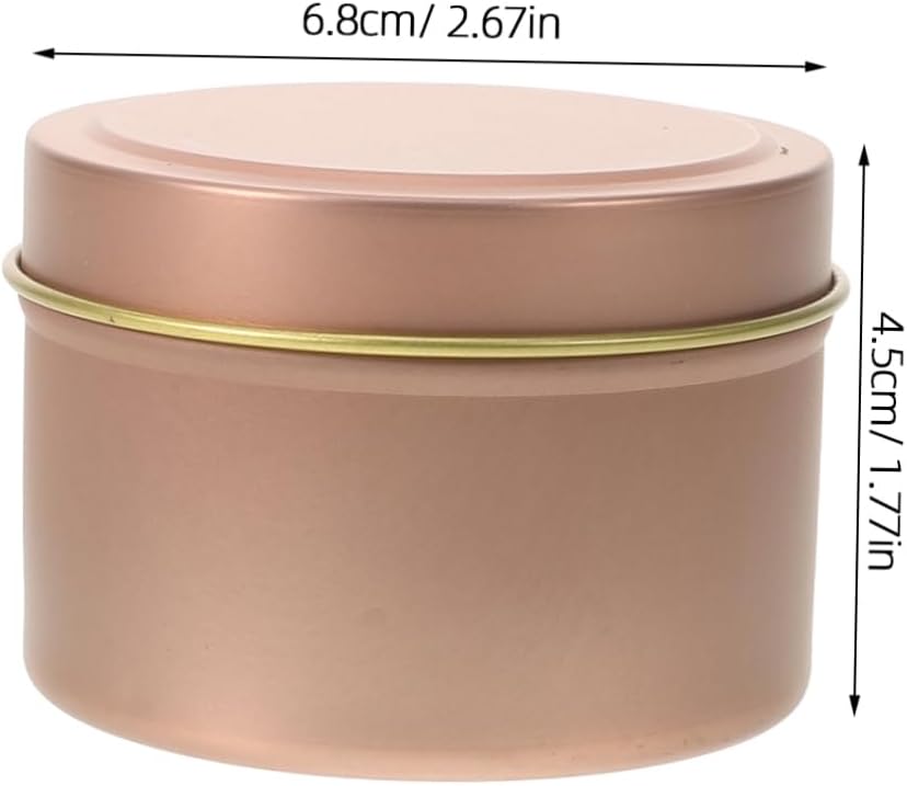 12Pcs Refillable Metal Candle Tins with Sealing Lids