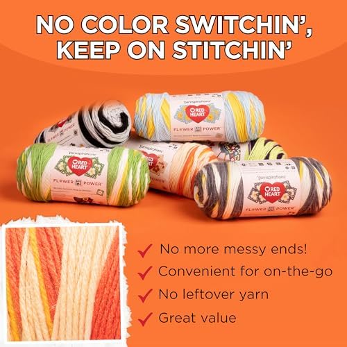 Red Heart All in One Flower Power Yarn 3-Pack