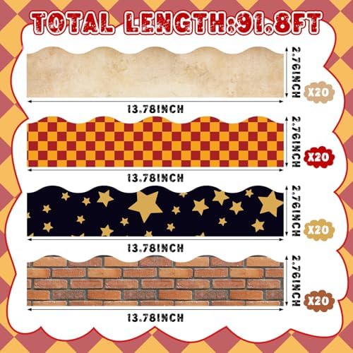 80 Pcs Magical Wizard Bulletin Board Borders Trim Stickers