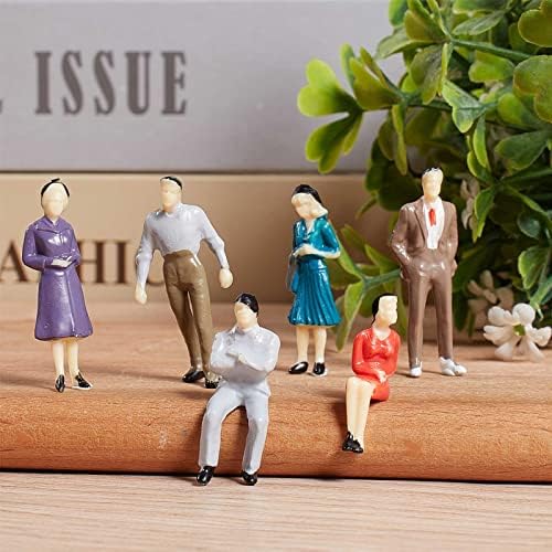 Juexica 30 Pcs Mini People Figurines 150 Scale Model Train Accessories