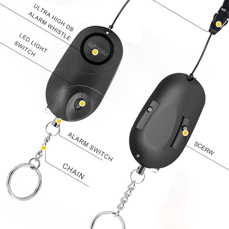 Personal Alarm Siren with LED Lights for Safety