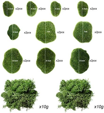Chuangdi 20 Piece Artificial Moss Rock Decor Set