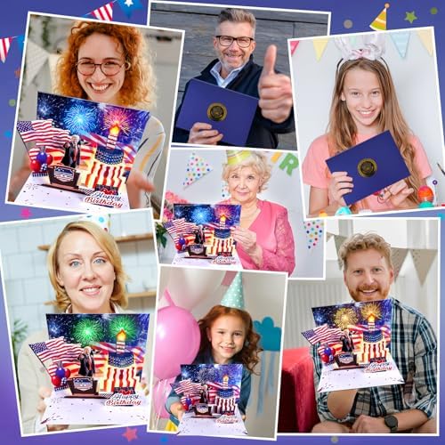 Birthday Card with Light and Music Pop Up