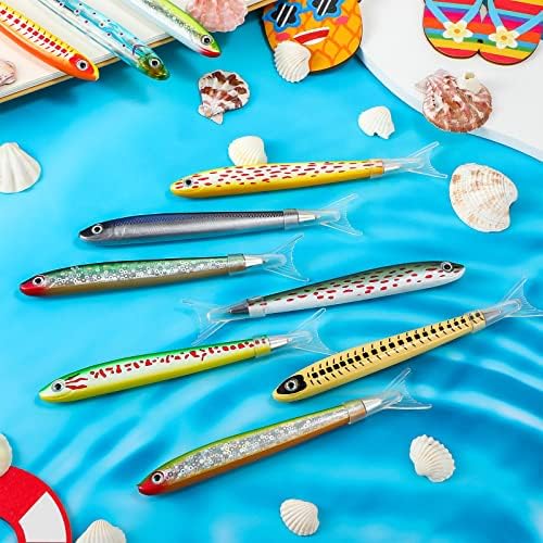 Meanplan 20 Pack Fish Shaped Pens for Kids and Adults