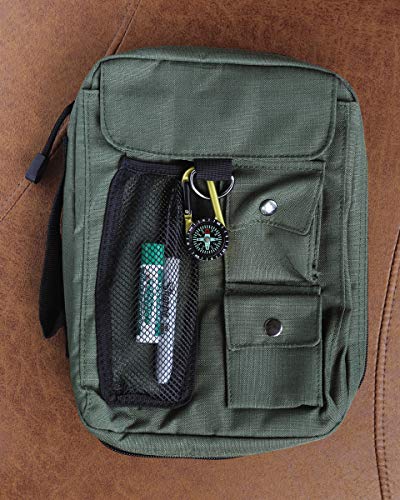 Compass Bible Cover with Zipper and Handle