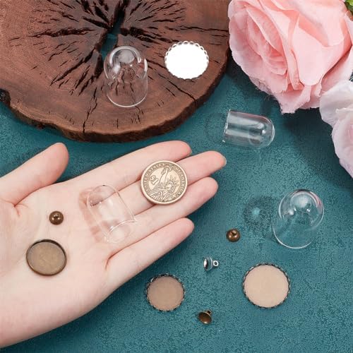 SUNNYCLUE 12Pcs Glass Jar Charms for Jewelry Making
