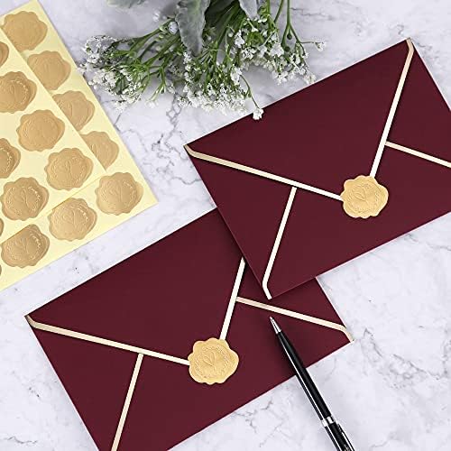 300pcs Gold Heart Envelope Seals with Self-Adhesive