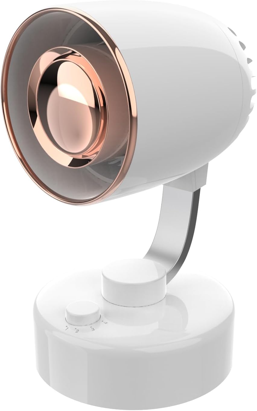 MrYoung Quiet Desk Fan - 4-Speed USB-C Rechargeable with 150 Oscillation