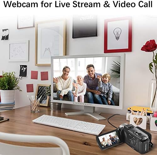 Kimire Full HD 1080P Camcorder with 2 Batteries