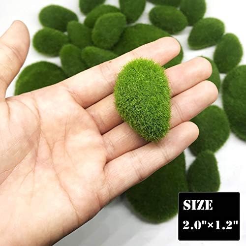 Woohome 25 pcs Artificial Moss Rocks Decor