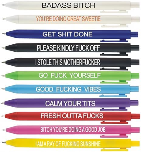 11Pcs Funny Adult Ballpoint Pen Set for Office Gifts