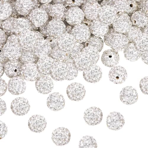 100 Pcs 10mm Rhinestone Crystal Beads for Jewelry