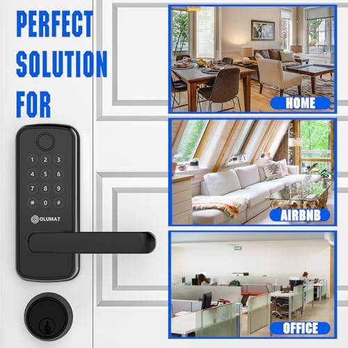 8-in-1 Smart Door Lock with Biometric Fingerprint Keypad