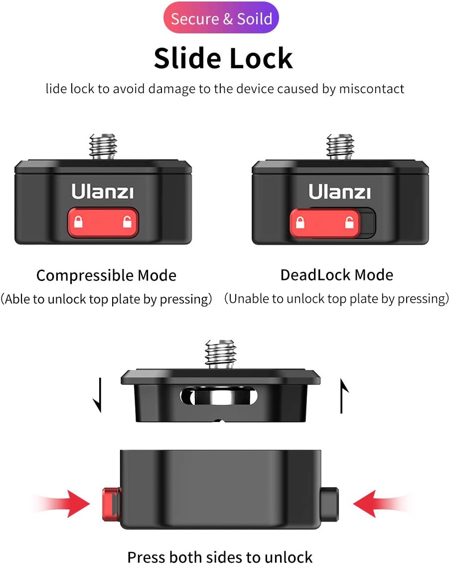 ULANZI Claw Quick Release Plate for Camera Mount