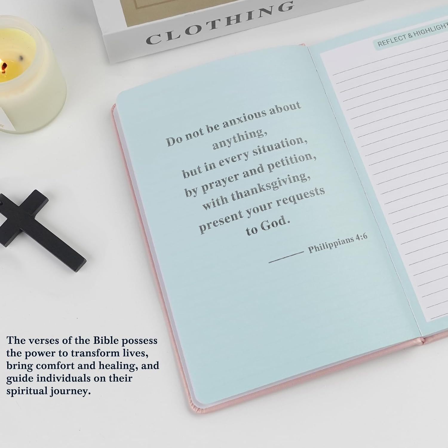 Pink Prayer Journal for Women and Men - 60 Weeks Bible Study