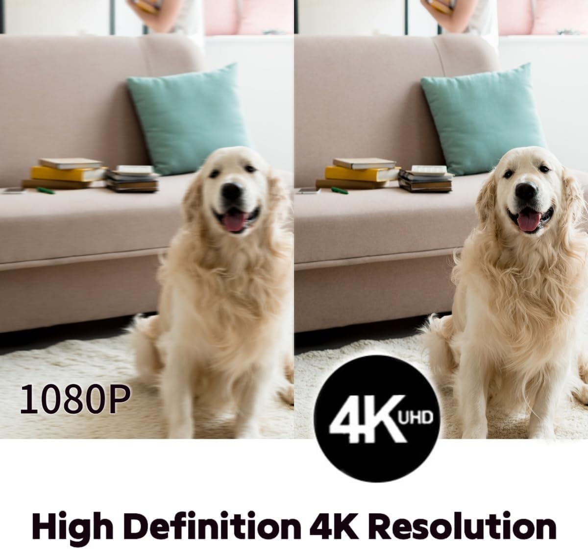 HD 4K Hidden Clock Camera with Color Projection