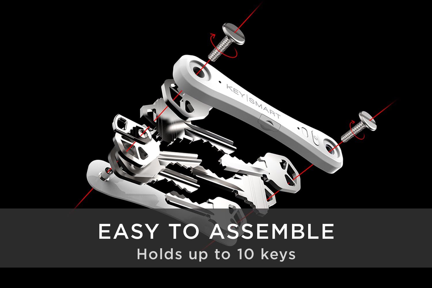 KeySmart Pro - Key Holder with LED Flashlight and Tile Bluetooth