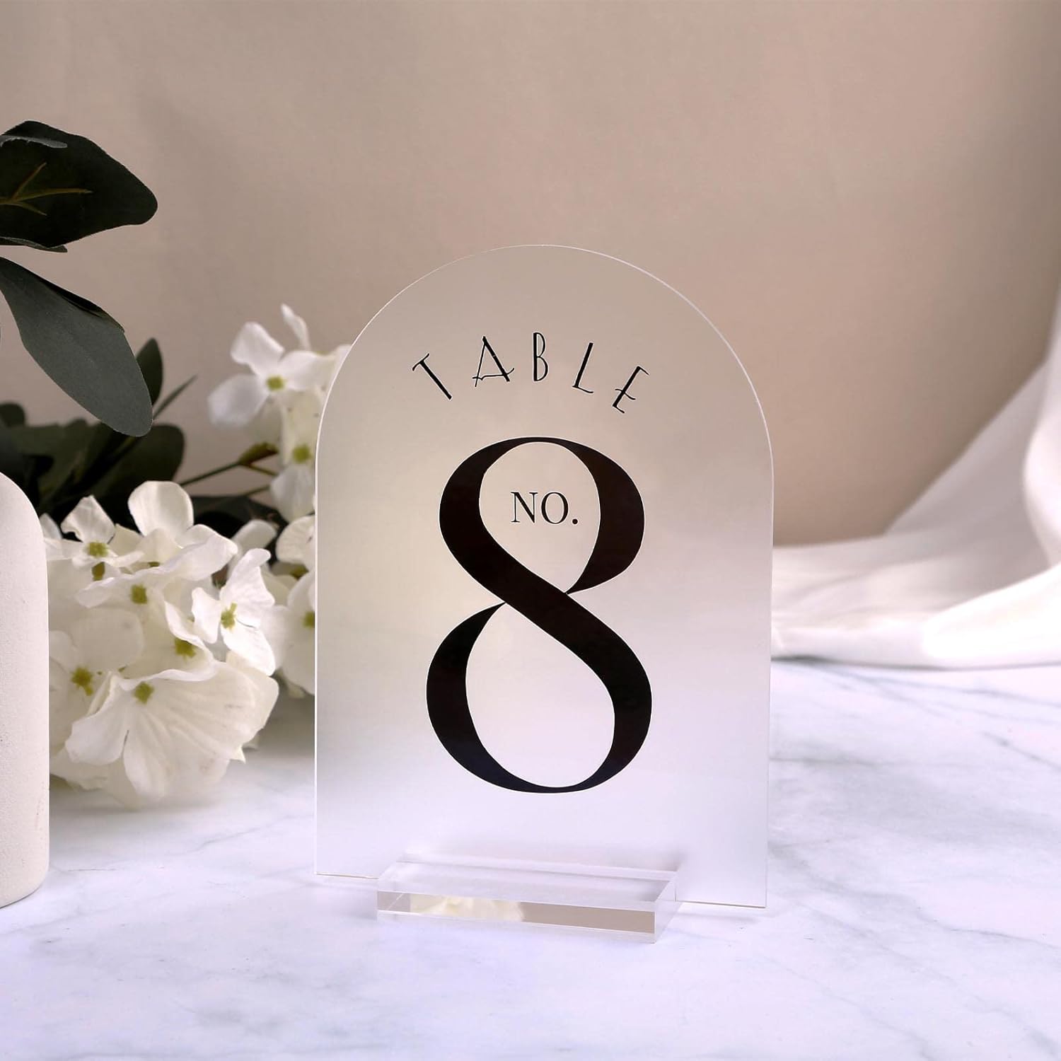 UNIQOOO 3 Inch Clear Acrylic Sign Holders 20 Count