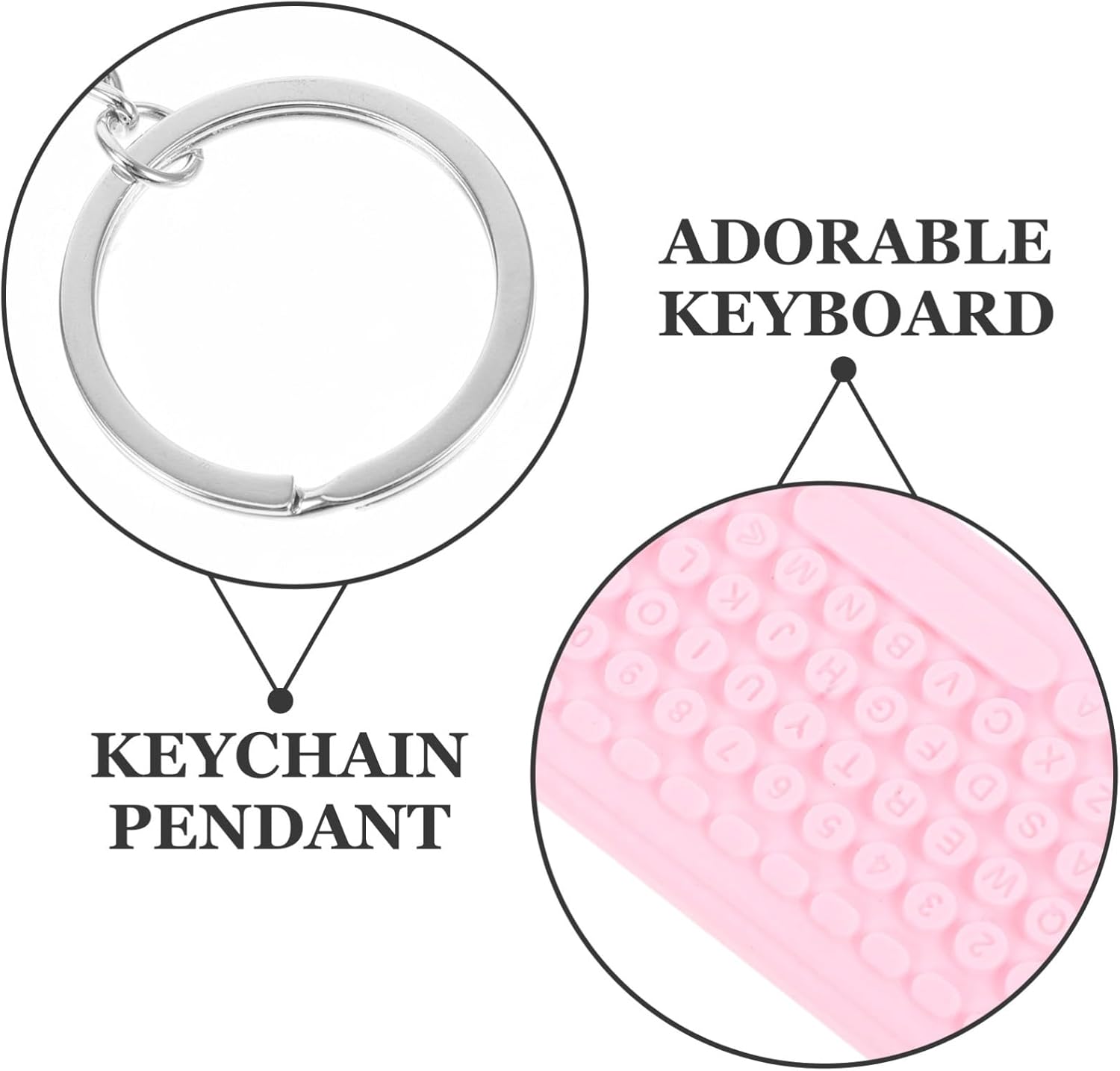 GALPADA Keyboard Mouse Keychain Bag Charm
