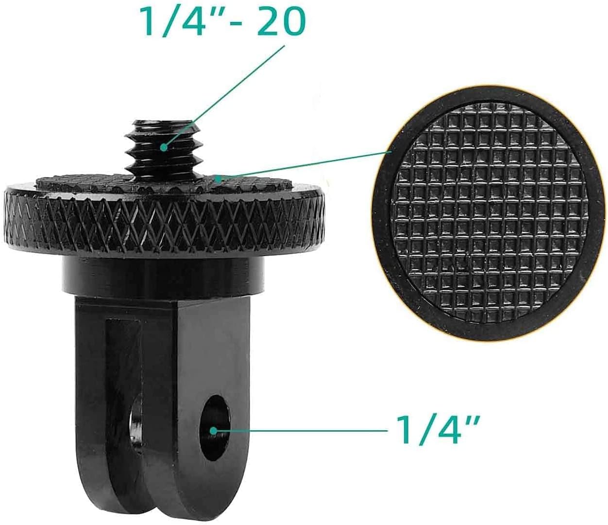 Aluminum Camera Mount Adapter 14-20 for GoPro and Insta360