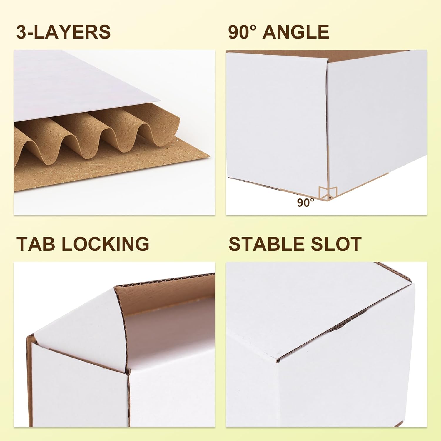 WIFTREY 100 Pcs White Shipping Boxes 591x394x157 Inches
