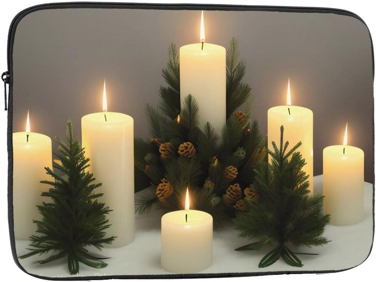 Christmas Trees Candles Print Laptop Sleeve 13 Inch