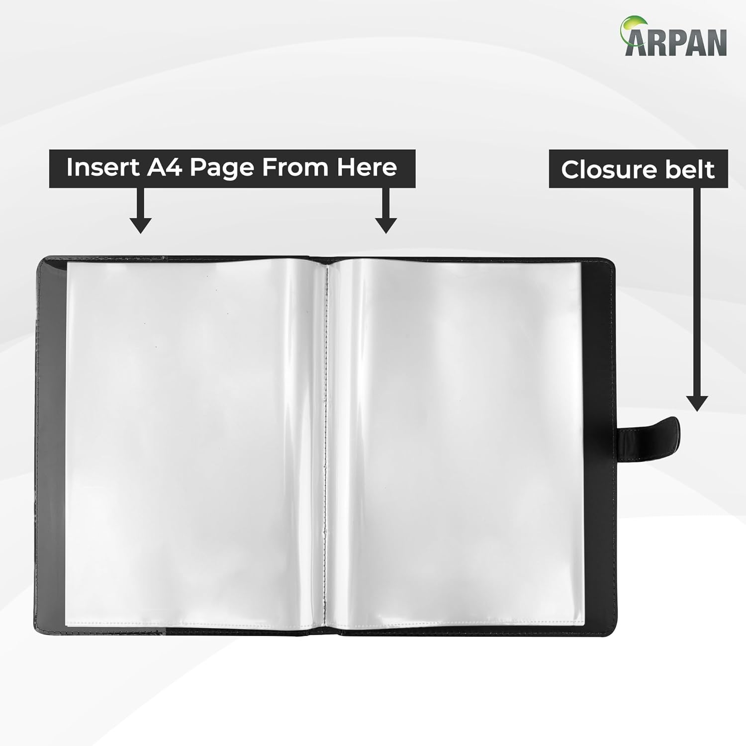 A4 Professional Display Book with 36 Pockets and Closure Belt