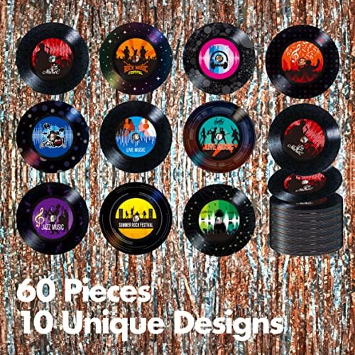 60 pcs Record Bulletin Board Cutouts 10 Designs
