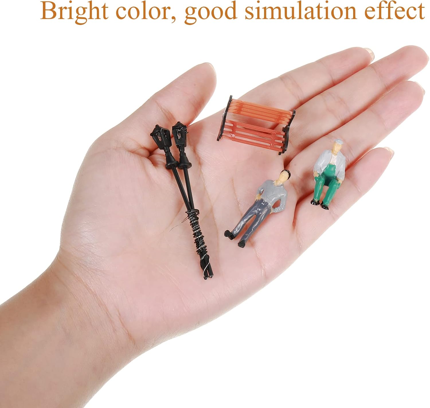 Sratte 55 Pcs Model Trains Scene Set Figures Accessories