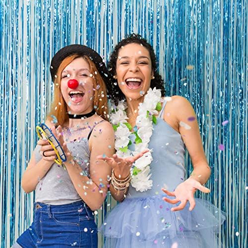 2 Pack Blue Foil Backdrop for Ocean Party Decor