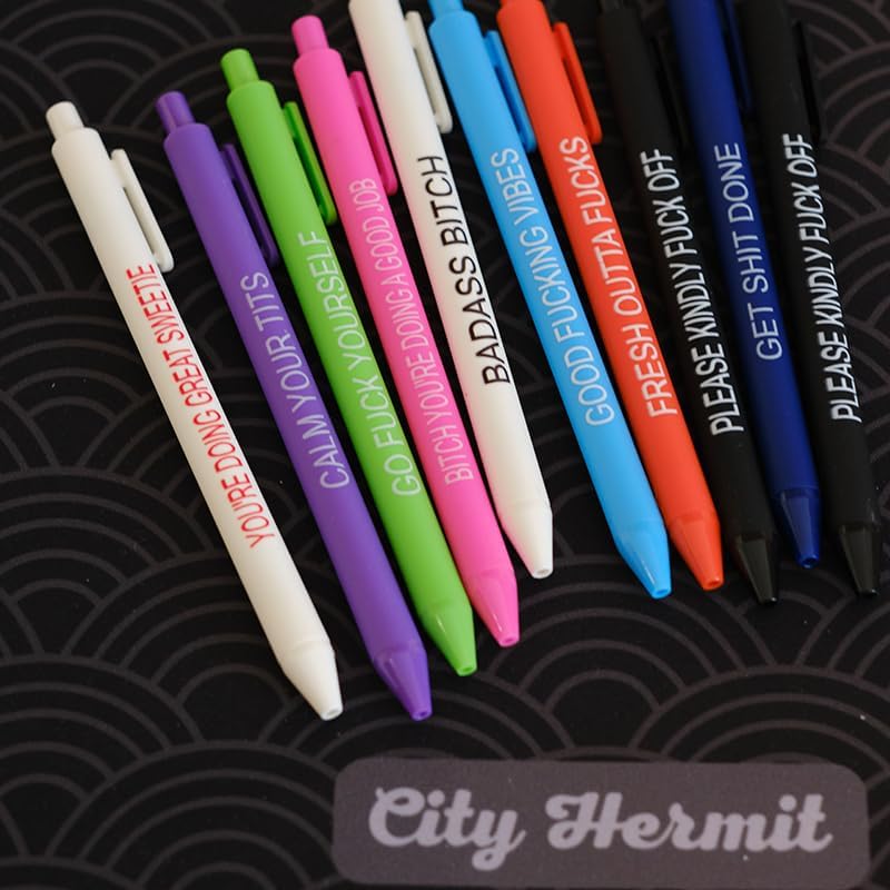 11Pcs Funny Adult Ballpoint Pen Set for Office Gifts