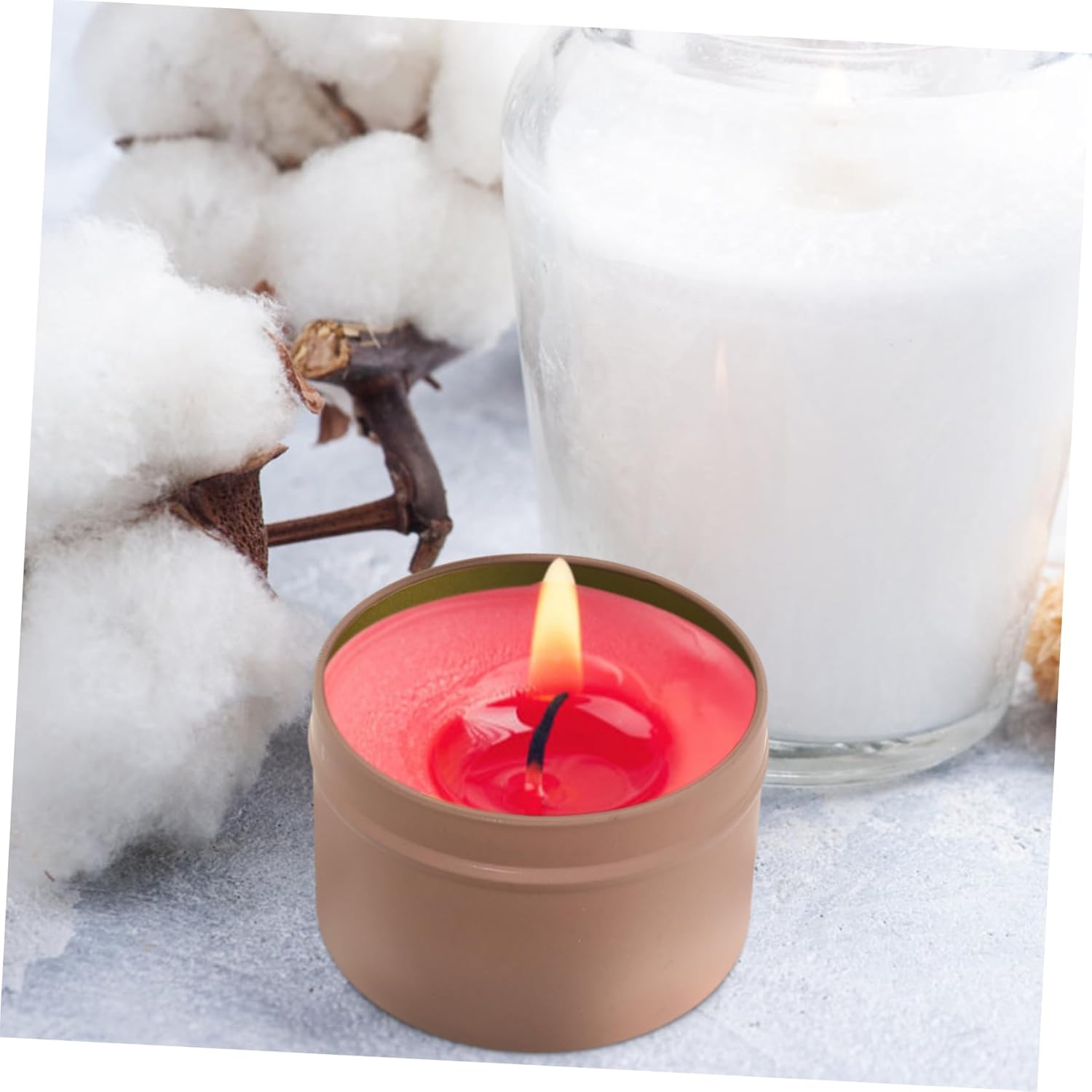 PRETYZOOM 12Pcs Metal Candle Tins with Lids for DIY Aromatherapy