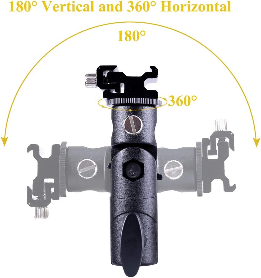FOTYRIG Camera Flash Mount Bracket with Umbrella Holder