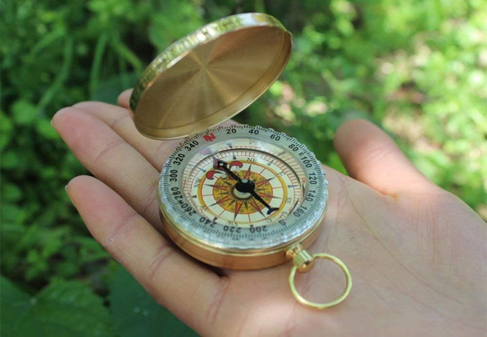 Laupha Retro Pirate Telescope 25x30 Monocular with Compass