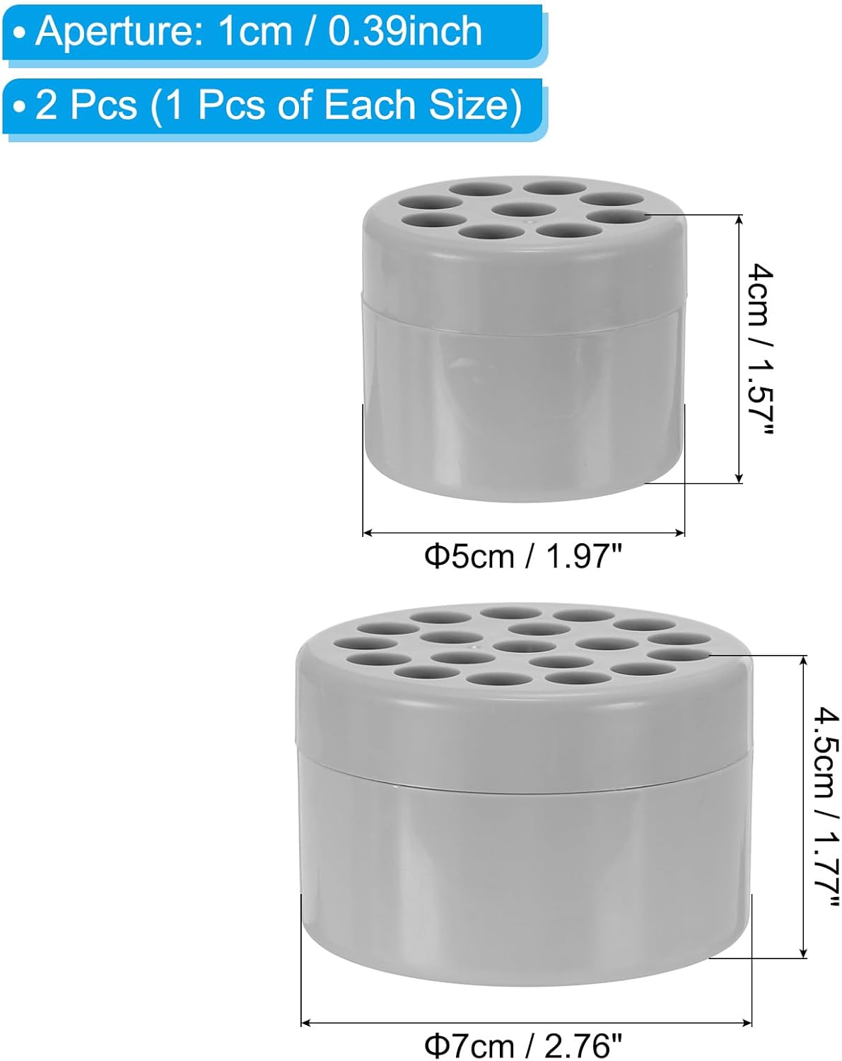 PATIKIL Spiral Flower Stem Holder 2 Pcs Grey