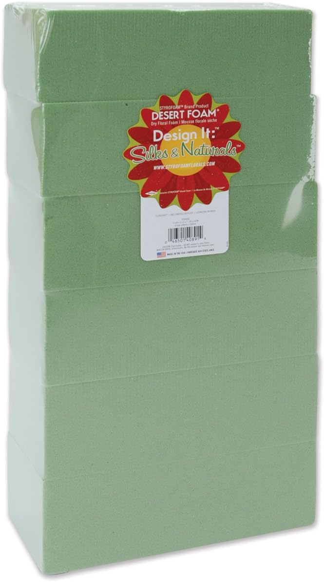 FloraCraft Floral Desert Dry Foam 6 Piece Green