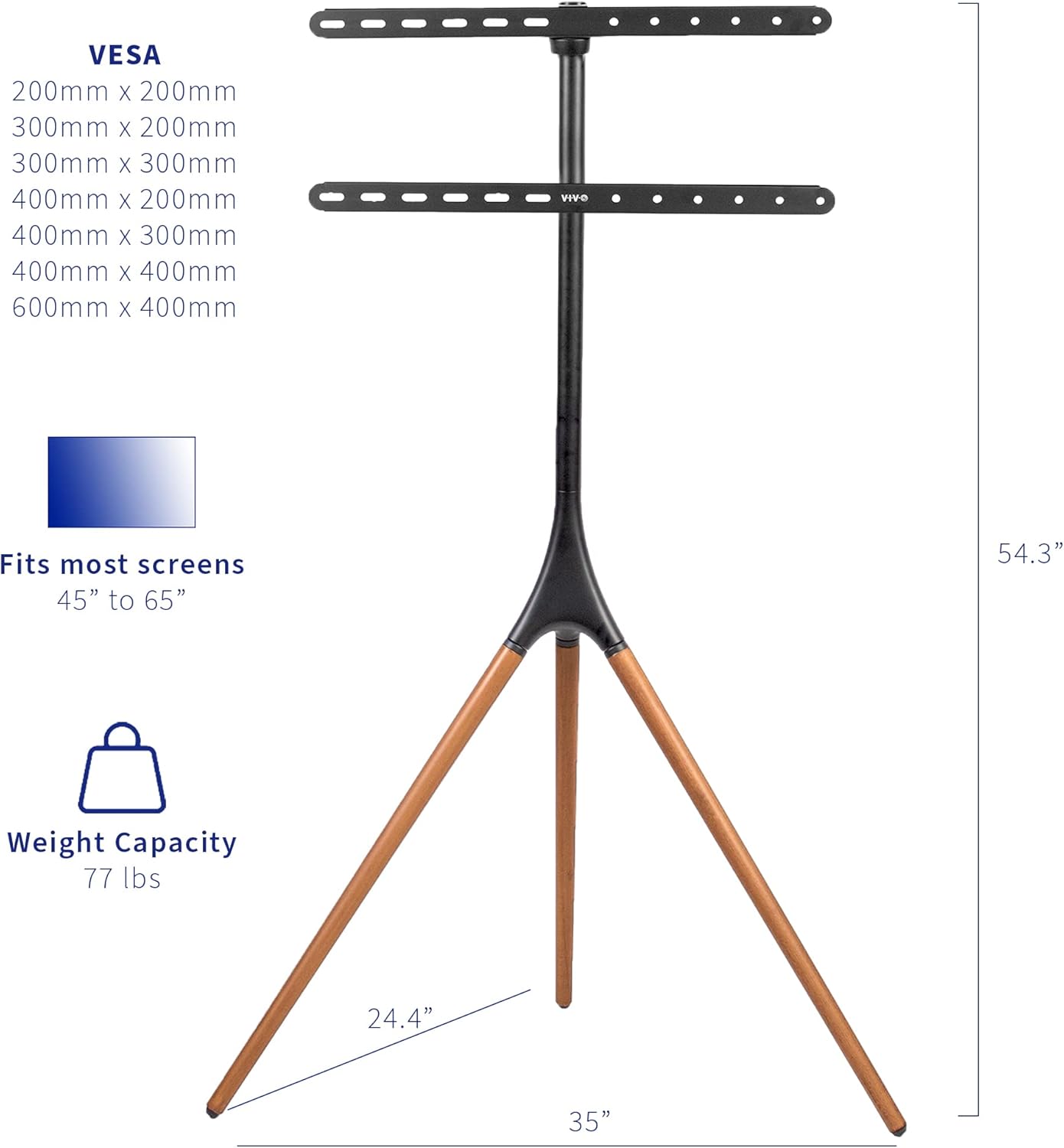 VIVO Artistic Easel TV Stand 45-65 inch