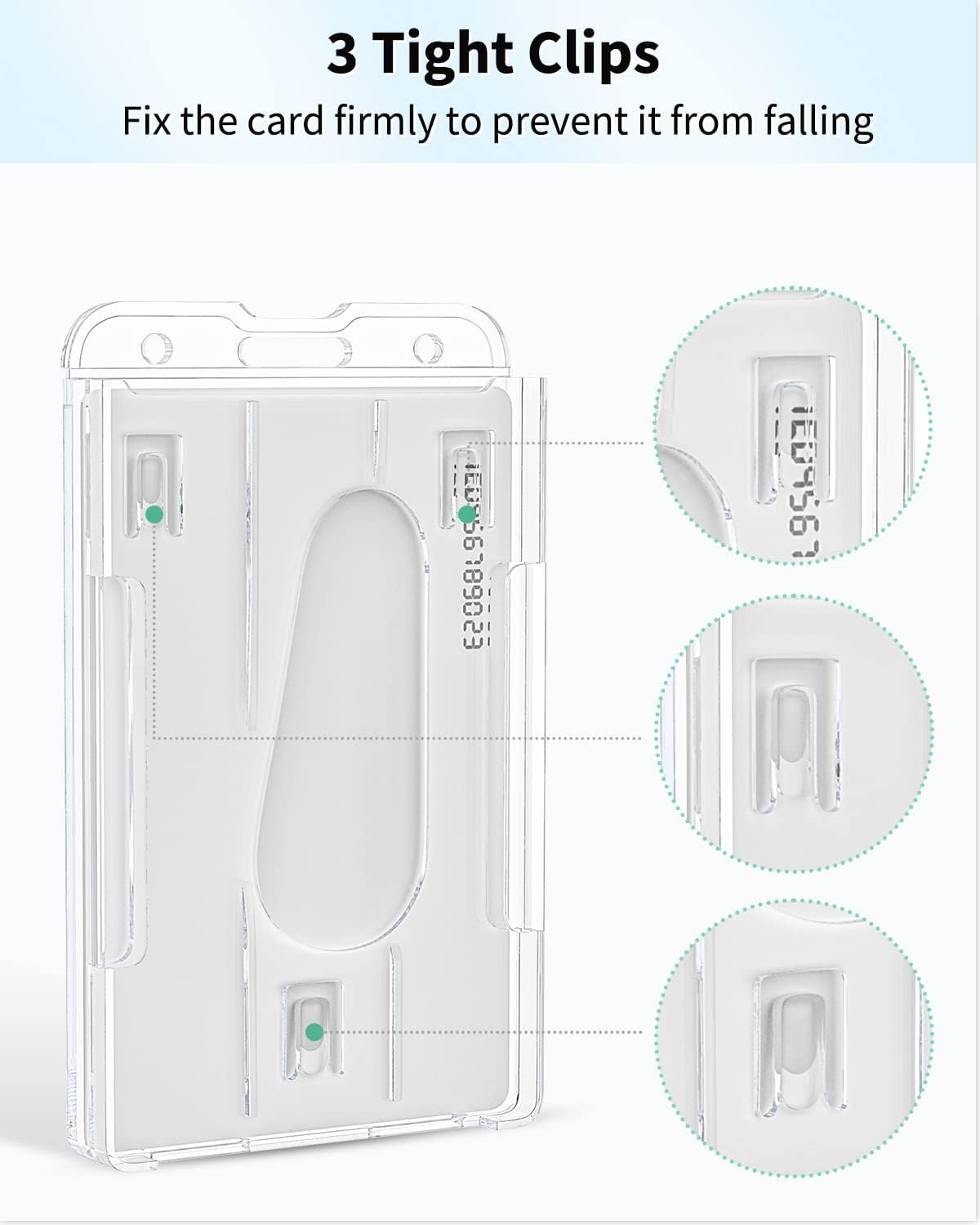 Pawfly 2 Card Vertical Badge Holder with Thumb Slot
