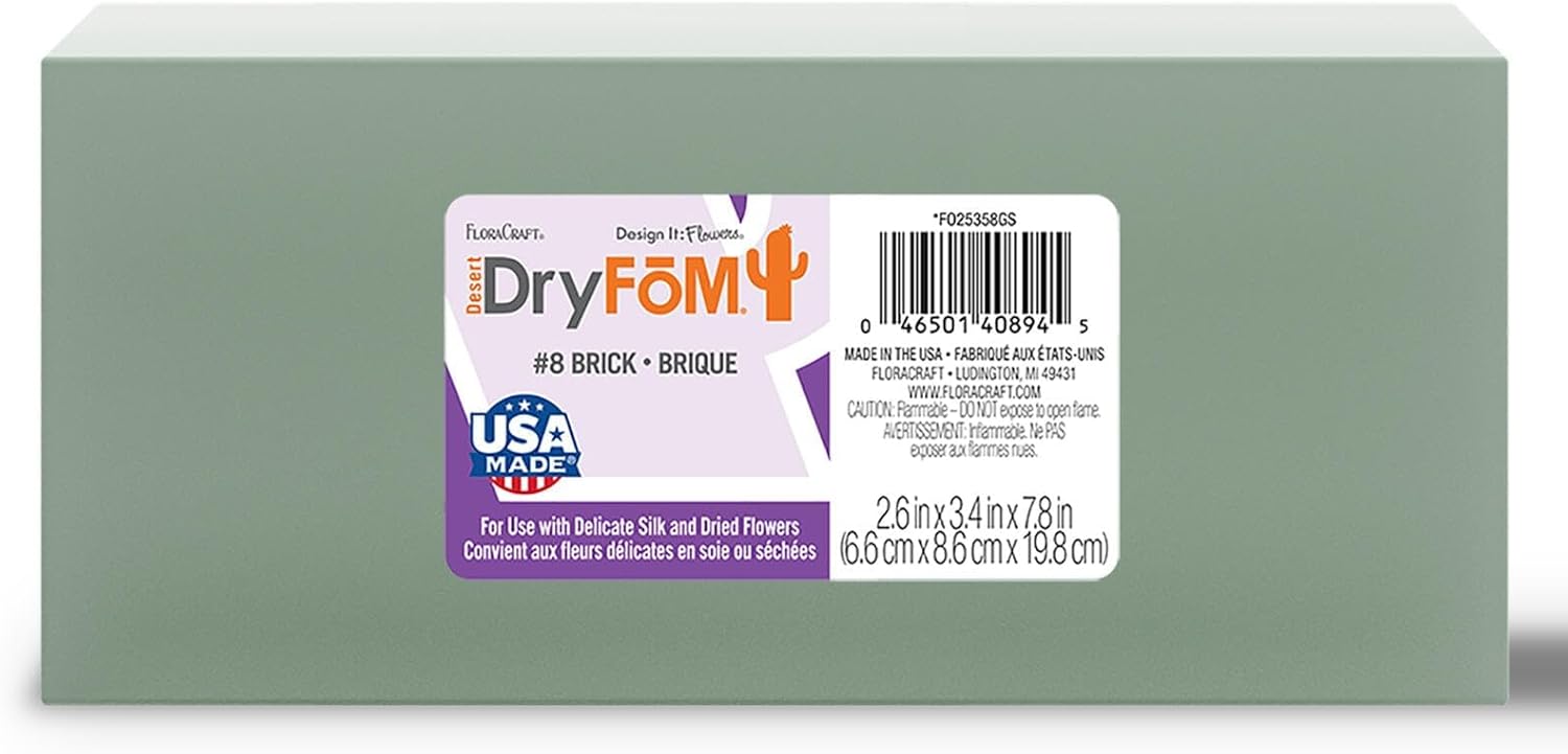 FloraCraft Floral Desert Dry Foam Brick Green