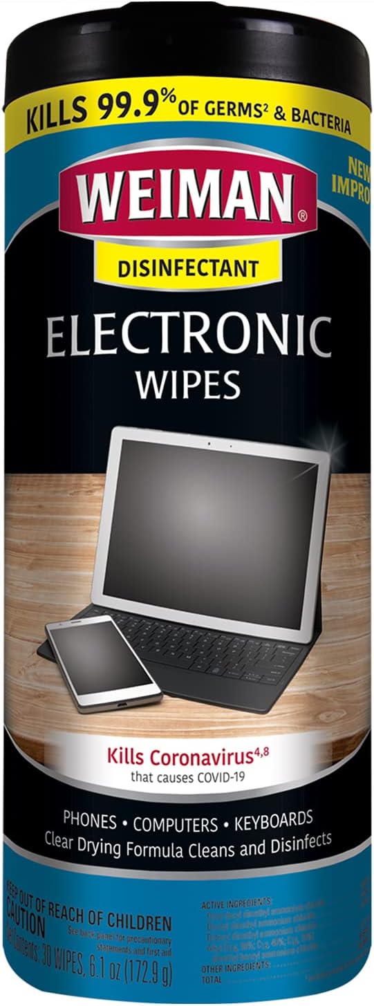 Weiman Disinfecting Electronic Wipes 30 Count