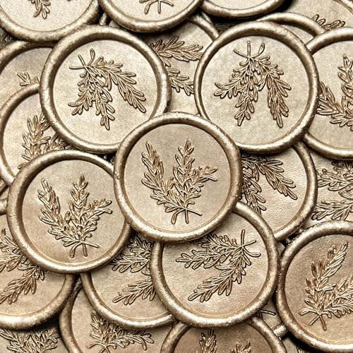 100Pcs Rosemary Wax Seal Stickers for Envelopes and Invitations