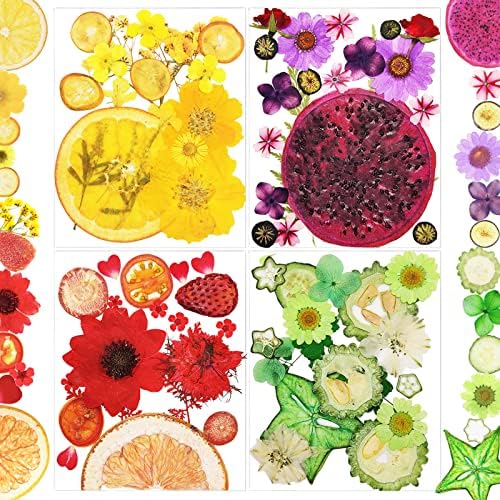 Pressed Dried Flowers Fruits Resin Molds 75 Pieces Assorted