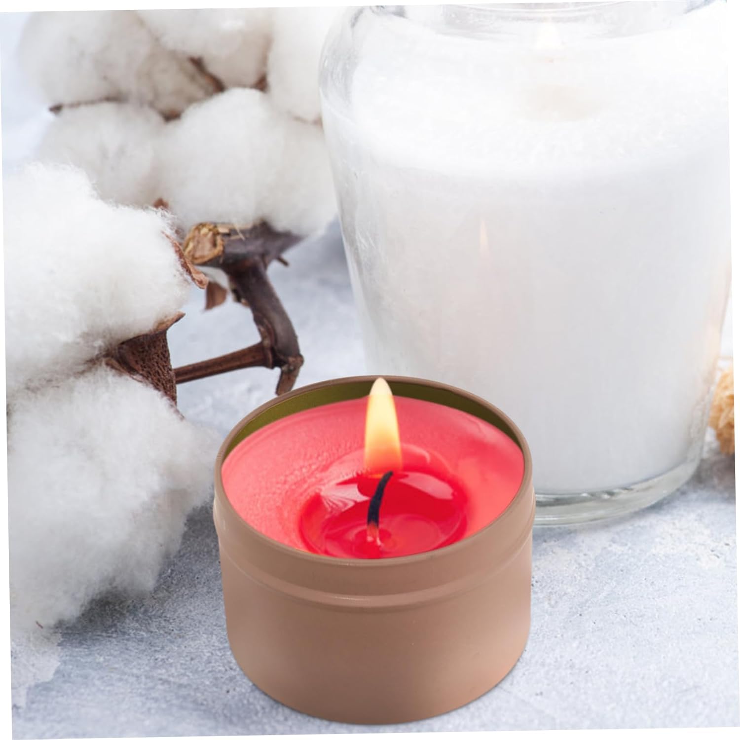 Jecompris 12Pcs Metal Candle Tins with Lids