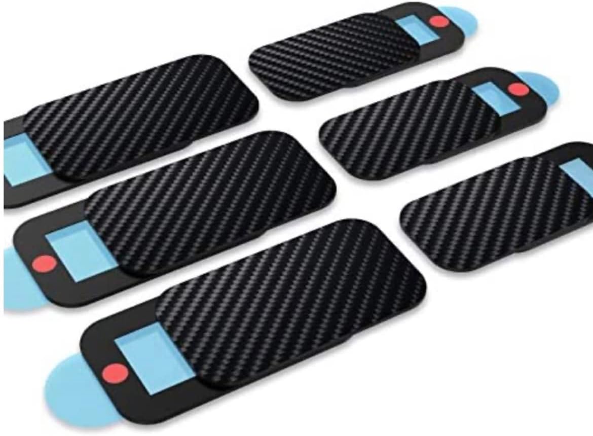 Webcam Slider Privacy Cover 6 Pack Black