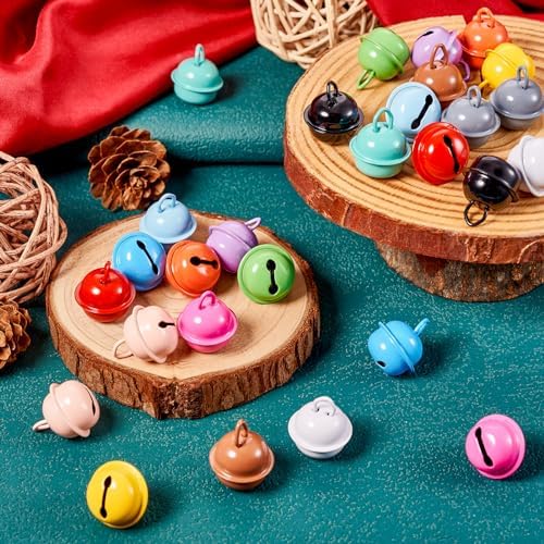 Craftdady 28Pcs Colorful Iron Bell Charms