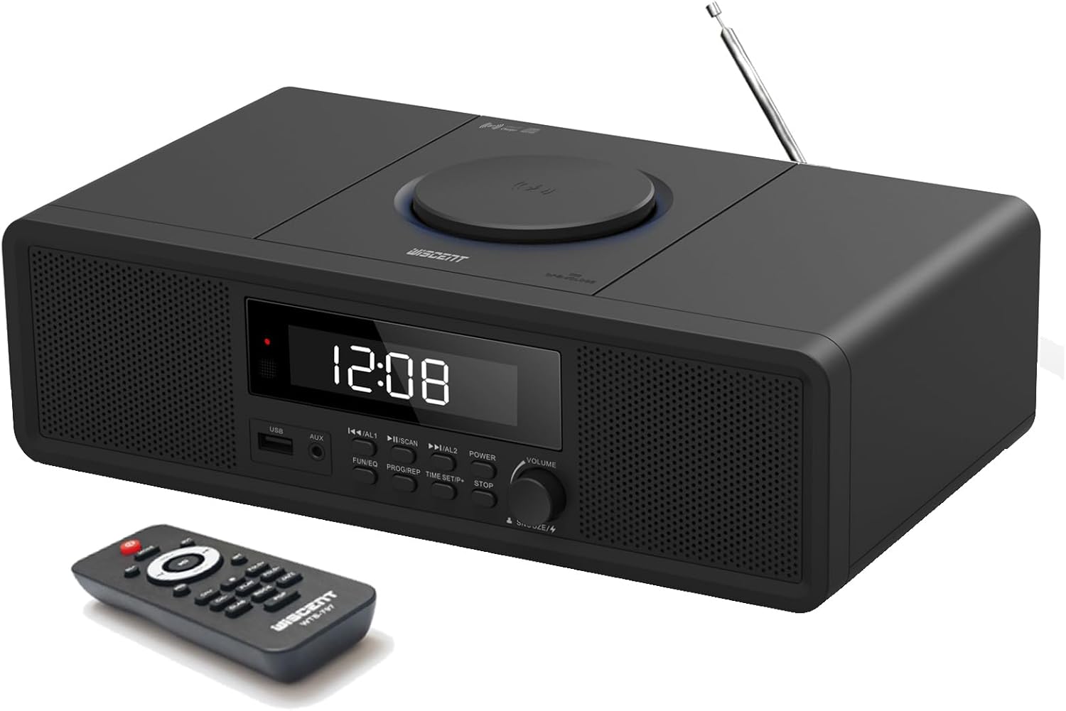 WISCENT Compact Stereo System with CD Player and Bluetooth