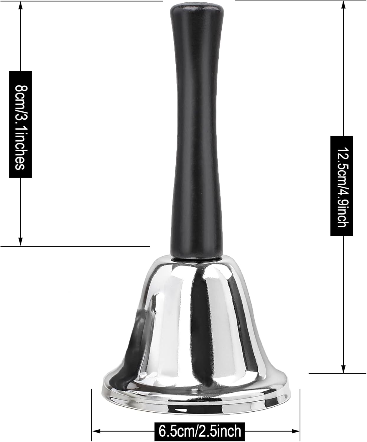Joyberg 2 Pack Silver Steel Hand Bells